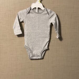 Carter's Light Gray Striped Bodysuit